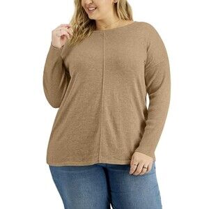 Style & Co Sweater Boat Neck Ribbed Dolman Sleeve Plus Size 3X NWOT Lightweight